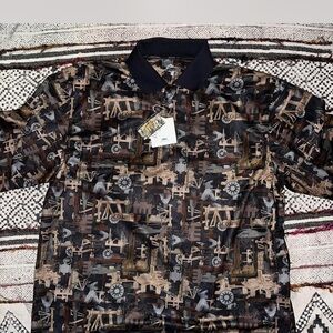 Men's Black Patterned Shirt